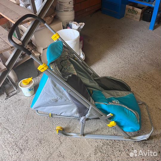 Санки ника с колесиками