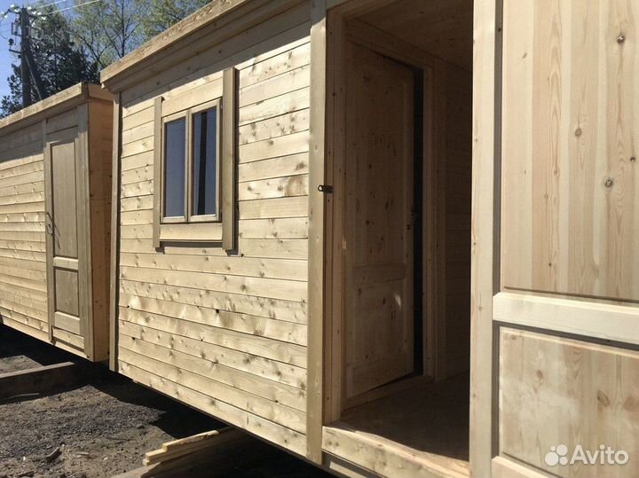 Бытовка: теплая, ветрозащита, с завода, пол: OSB