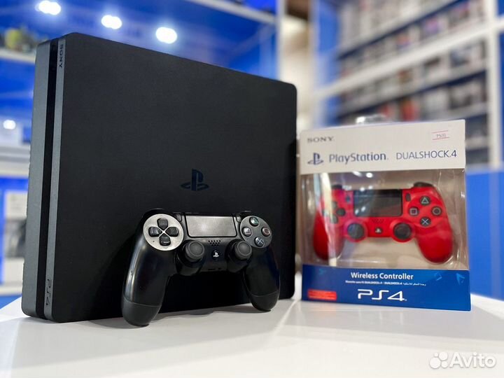 Sony playstation 4 slim 500gb + 2 геймпада
