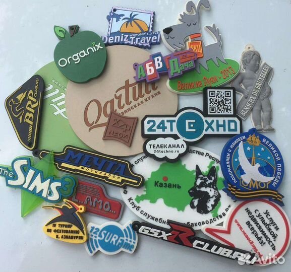 Этикетки-брелоки-магниты пвх, реклама