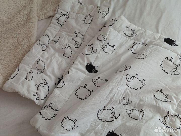 Конверт меховой в коляску + одеялко