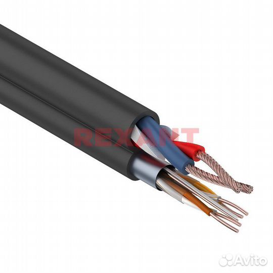 Мульти-кабель FTP 2PR, 24AWG, CAT5e+2х0,75 мм²