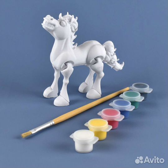 3д раскраска лошадь