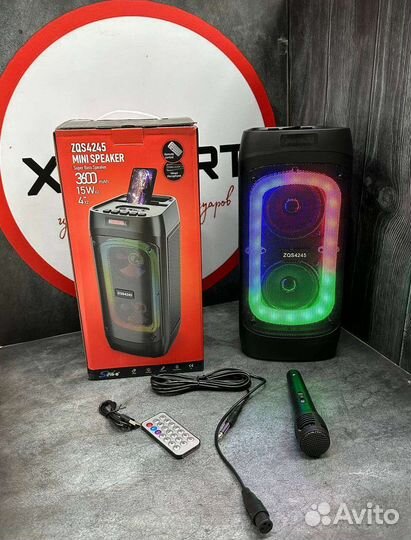 Колонка сабвуфер с микрофоном