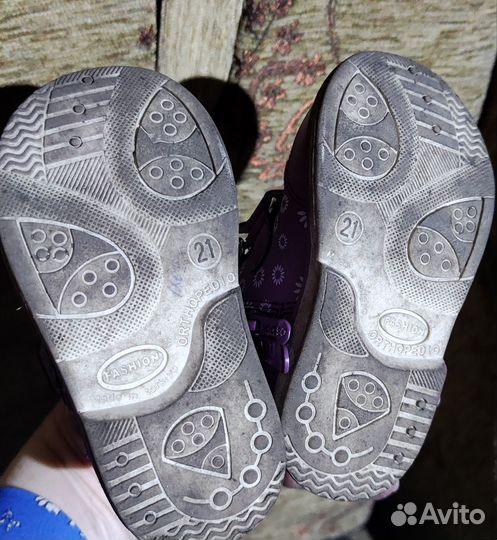 Ботинки демисезонные для девочки 21 размер