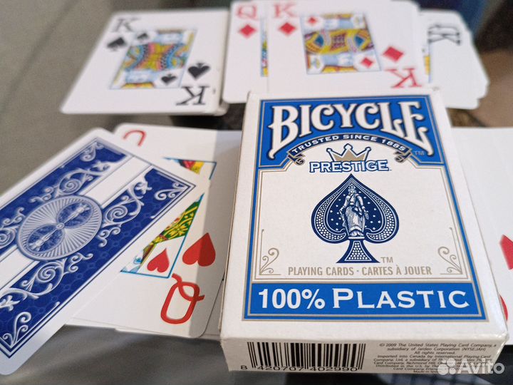 Игральные карты Bicycle Prestige синие (бу)