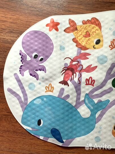 Детский противоскользящий коврик для ванны