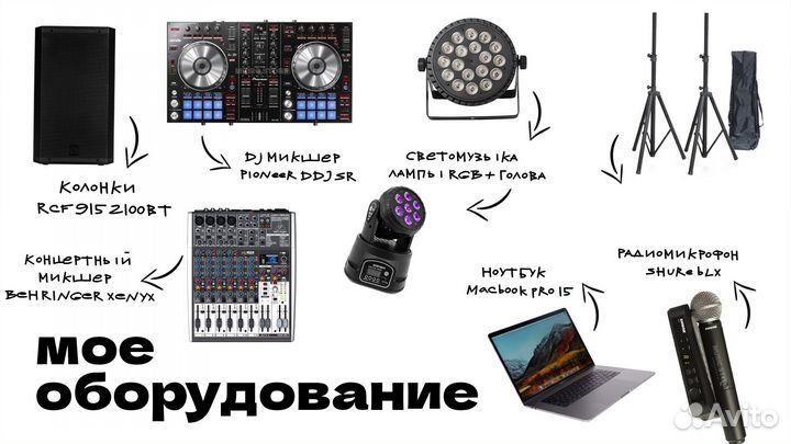 Диджей с оборудованием DJ
