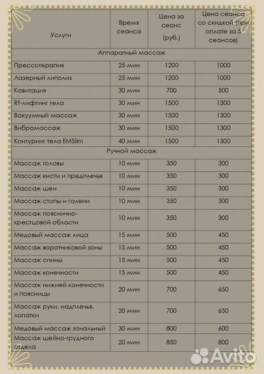 Коррекция фигуры аппаратный и ручной массаж