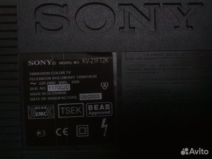 Sony kv-21ft2k Пр-во Словакия
