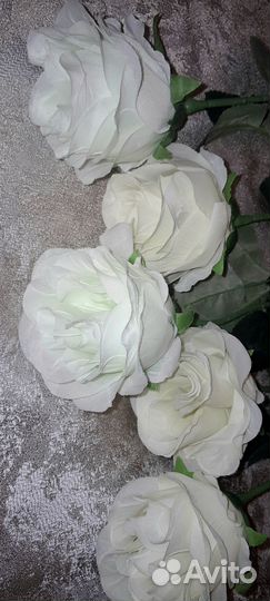 За 5 шт. Роза 77 см, цветок крупный искусственный