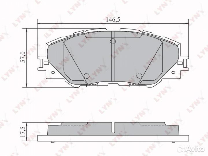 Колодки тормозные toyota RAV 4 05больше чем передн