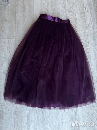 Юбка из фитина фиолетовая