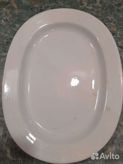 Царское антикварное блюдо Кузнецовский фарфор