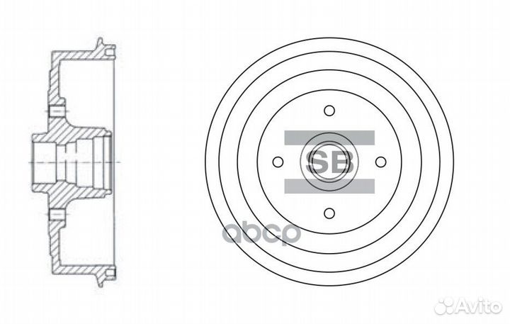 SD3036 барабан тормозной со ступицей Daewoo La