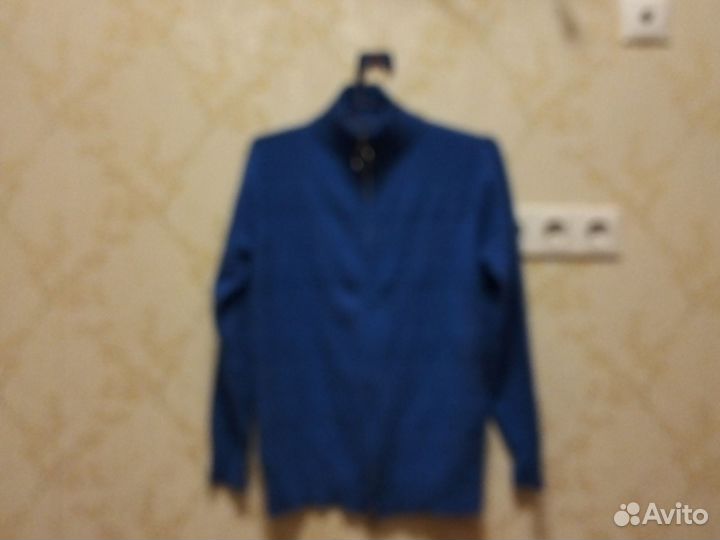 Кофта на молнии синяя