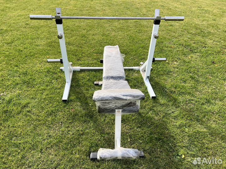 Стойка для штанги + скамья
