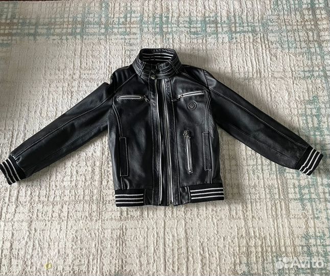 Куртка кожаная демисезонная детская