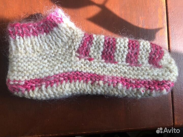 Вязаные Носки Следки из натуральной овечей шерсти