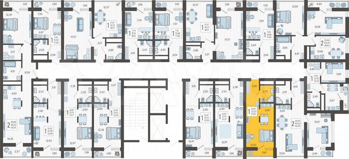 Квартира-студия, 23,3 м², 9/19 эт.