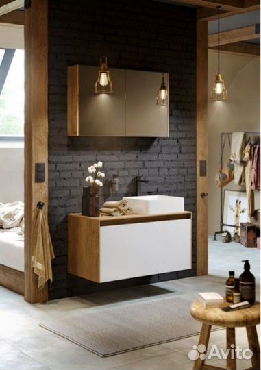 Зеркало-шкаф Aqwella Mobi 80 дуб балтийский