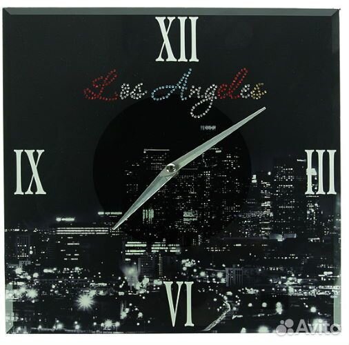 Часы настенные «Лос Анжелес», материал — стекло