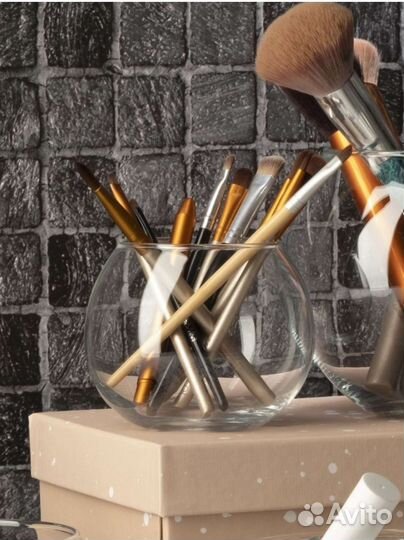 Ваза круглая стеклянная высотой 103мм