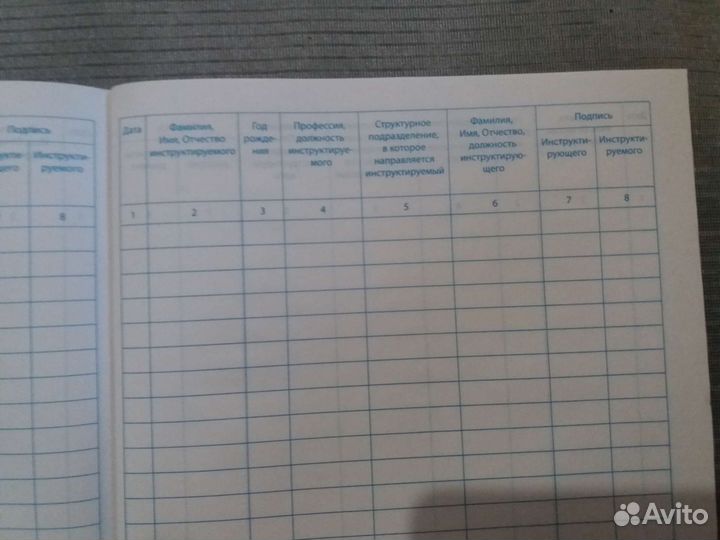 Журнал вводного инструктажа