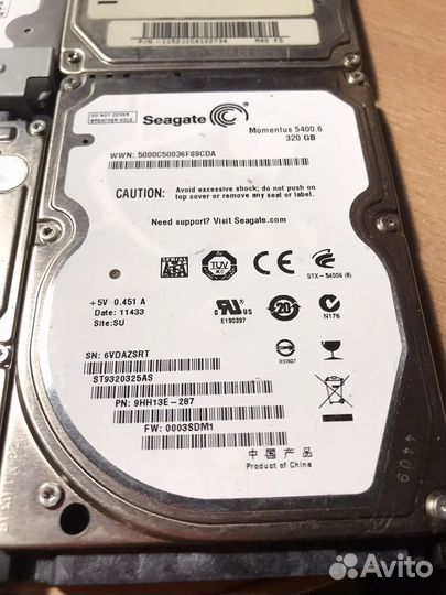 Жесткие диски для ноутбуков