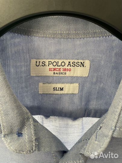 Рубашка мужская US Polo Assn (голубая, XS)