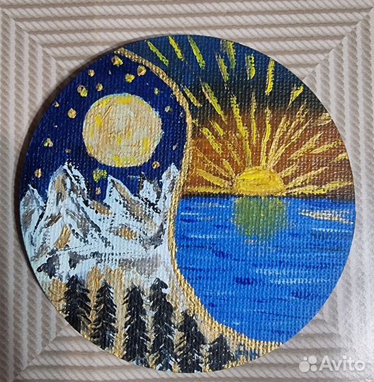 Магниты нарисовано маслом на холсте