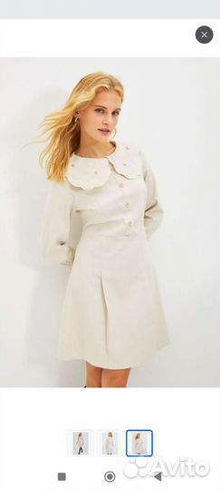 Платье trendyol xs хлопок бежевый