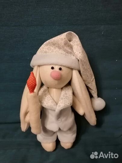 Интерьерный зайчик символ нового года (тильда)