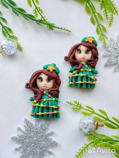 Серединки для бантиков из полимерной глины