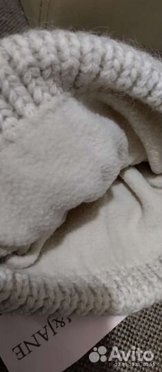 Комплект, шапка и платок вязаные