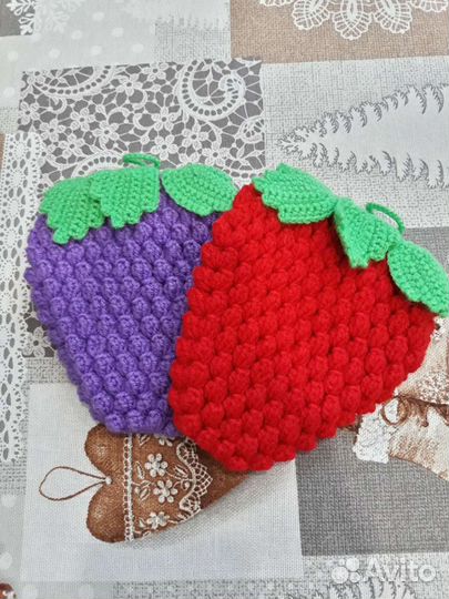 Прихватка ягодка (подставка под горячее)