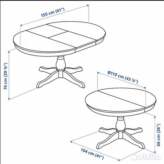 Оригинал. Стол IKEA Ингаторп