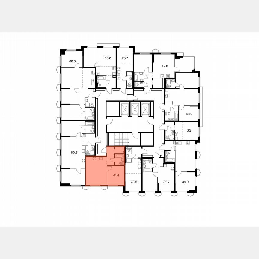 1-к. квартира, 41,4 м², 24/24 эт.
