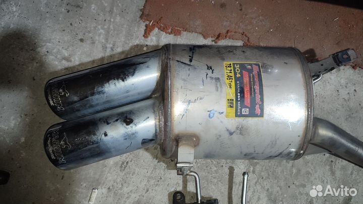 Задние банки глушителя bmw Х5 Е53 supersprint