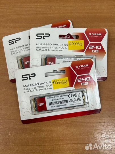 Накопители SP SSD M.2 2280 SATA III M55 240GB новы