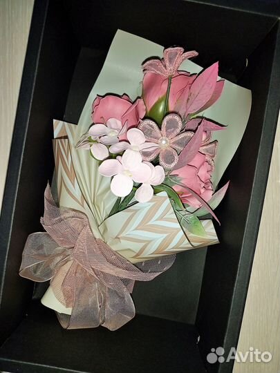 Акция Букеты роз из мыла