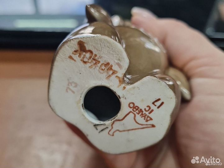 Статуэтки СССР олимпийский мишка Дулёво, Гжель