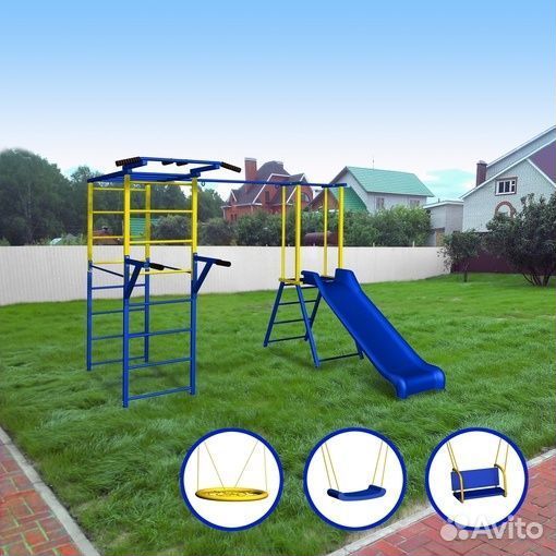 Уличный спортивный комплекс качеля и канат