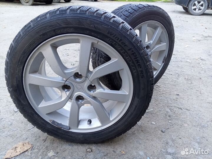 Зимние шины бу r15 Hankook 185/55 + диски