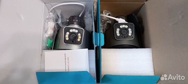 Две уличные Wi-Fi видеокамеры два объектива