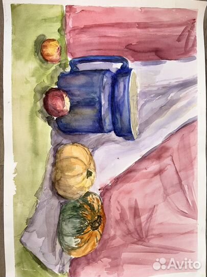 Картина натюрморт акварель