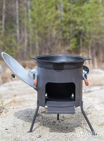 Казан 4л с печью