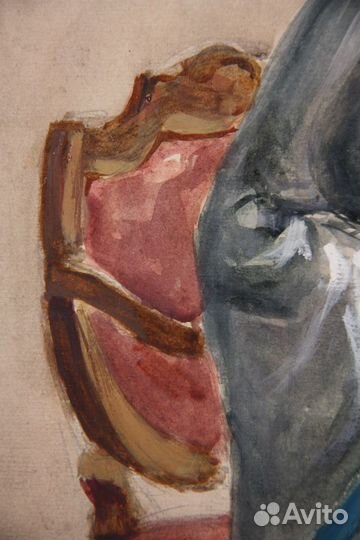 Трошин Н.С.(1897-1990) Портрет дамы в сером