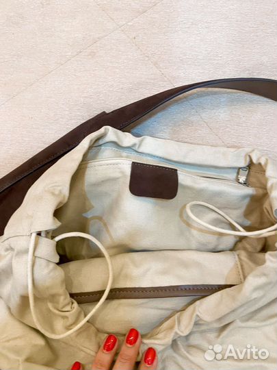 Замшевая коричневая сумка rosi