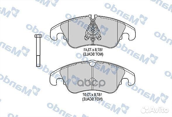 Колодки тормозные audi перед. mbf015380 Mando